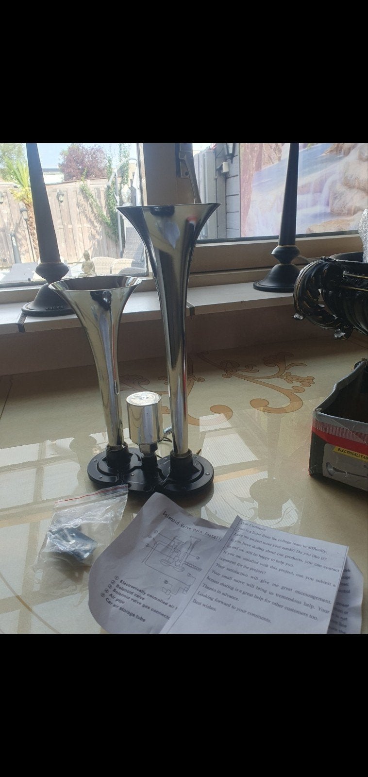 Horn Tech Luchthoorn 12V 24V voor vrachtwagens/auto's, Ophalen of Verzenden, Zo goed als nieuw
