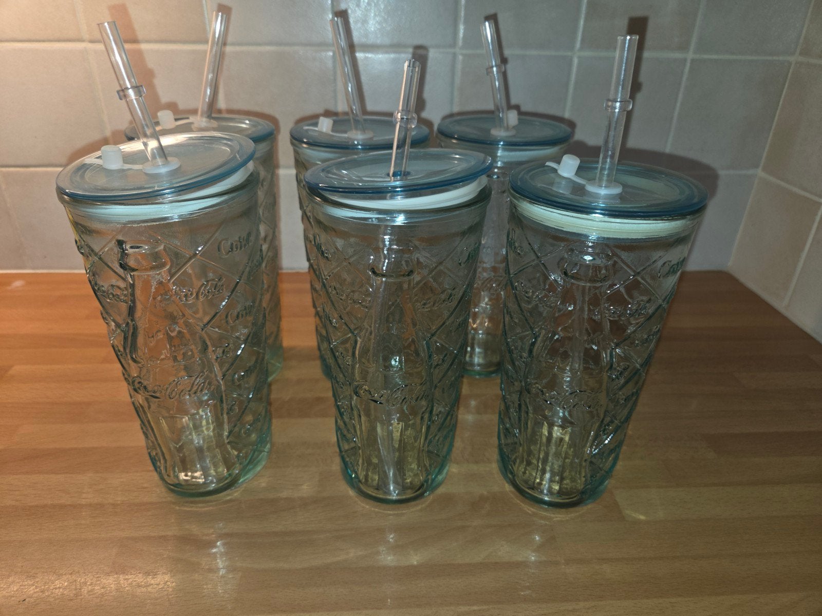6 coca cola glazen, Ophalen, Zo goed als nieuw, Frisdrankglas