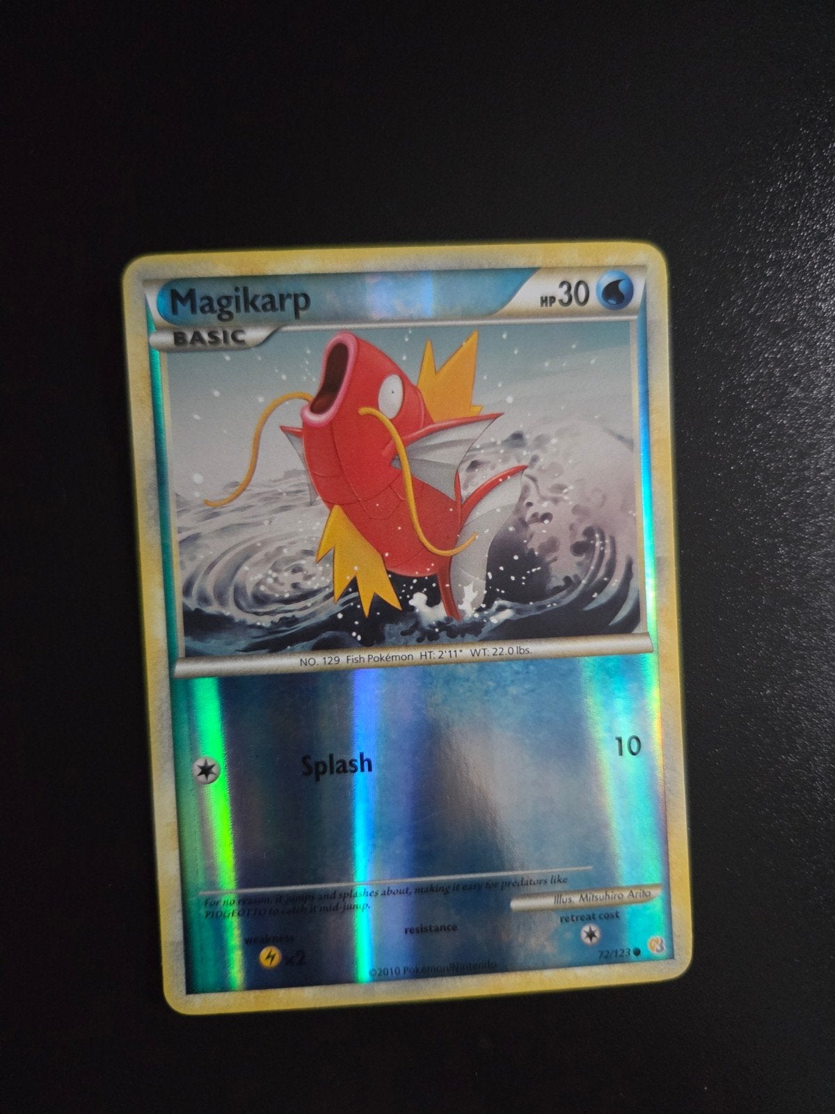Magikarp 72/123 Pokemon Heart Gold Soul Silver reverse holo, Hobby en Vrije tijd, Verzamelkaartspellen | Pokémon, Ophalen of Verzenden