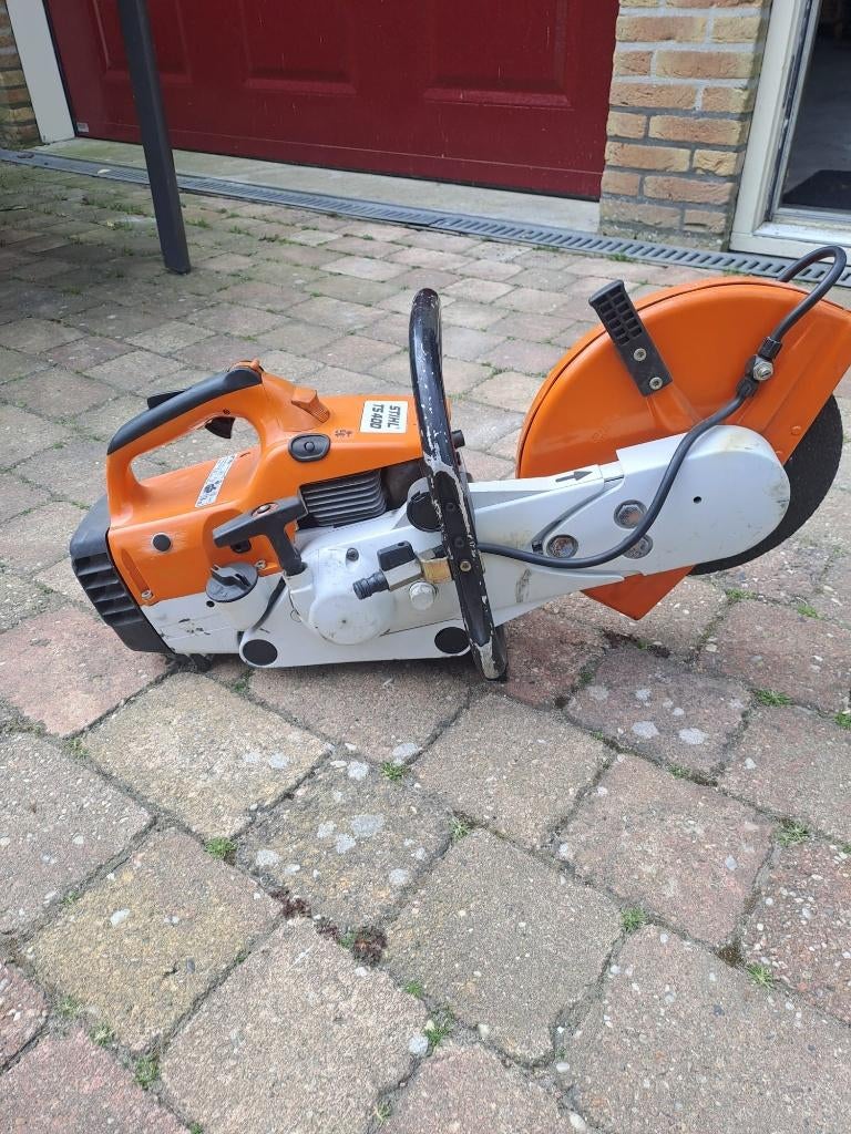 Stihl TS 400 badenzaag + zaagbladen voor staal, Stihl, Gebruikt, 70 mm of meer, Overige typen