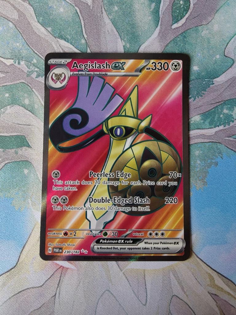 Pokemon paradox rift Aegislash ex full art 230/182, Ophalen of Verzenden, Nieuw, Losse kaart, Foil