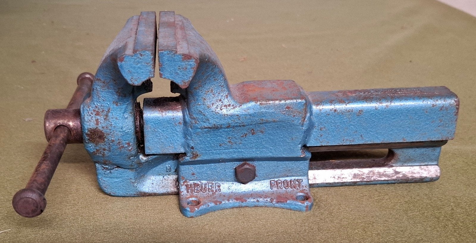 Heuer front 90 bankschroef, Doe-het-zelf en Verbouw, Ophalen of Verzenden, Gebruikt, Minder dan 70 cm, Bankschroef