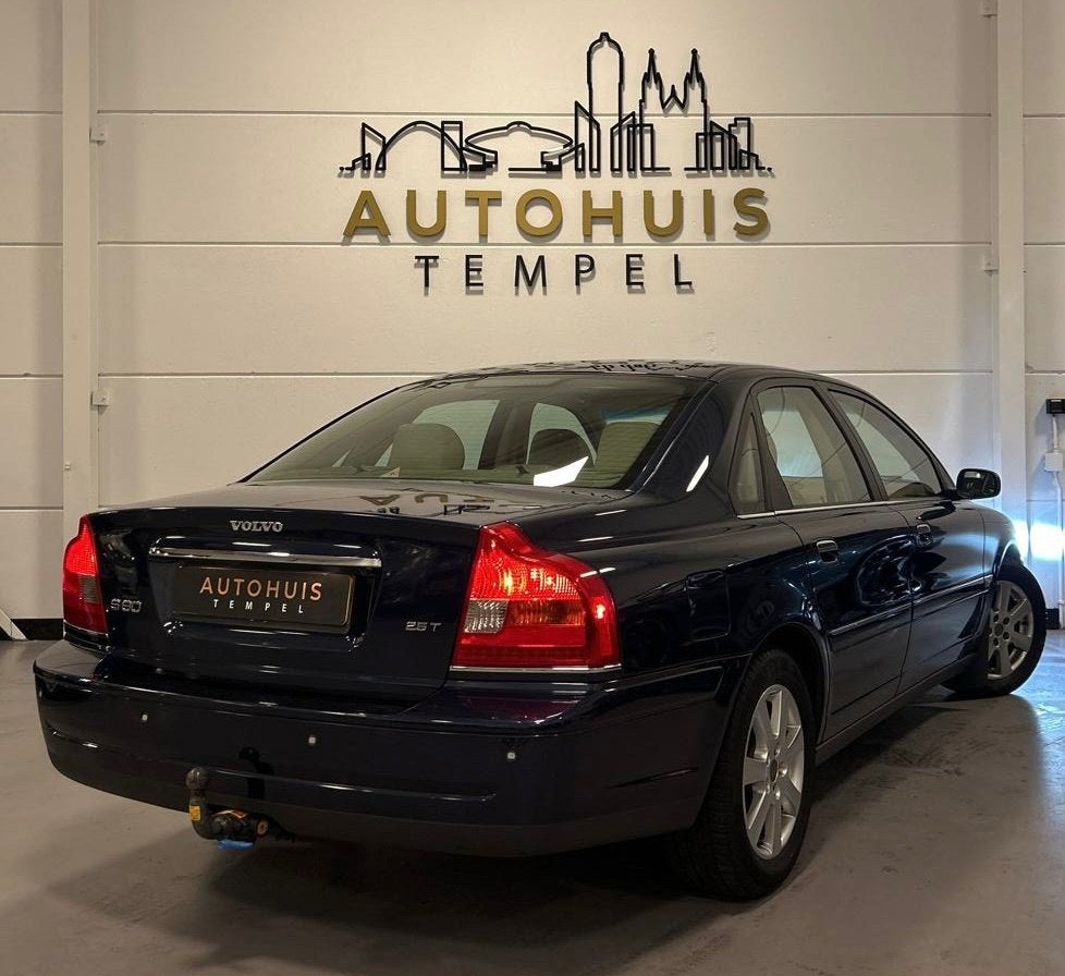 Volvo S80 2.5T Exclusive Automaat Nap Airco Leder Pano Parke, Beige, Blauw, 2521 cc, Bedrijf