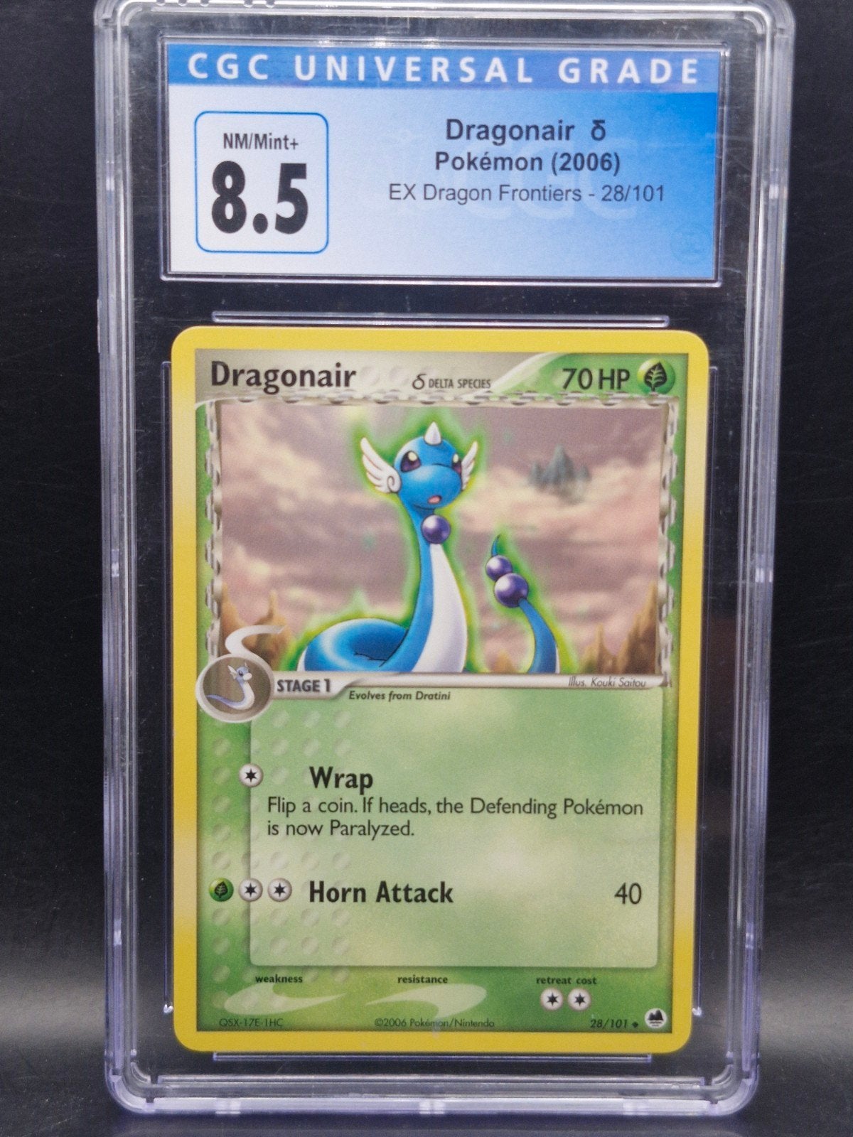 dragonair 2006 ex dragon frontiers #28 CGC 8.5, Ophalen of Verzenden, Zo goed als nieuw, Losse kaart