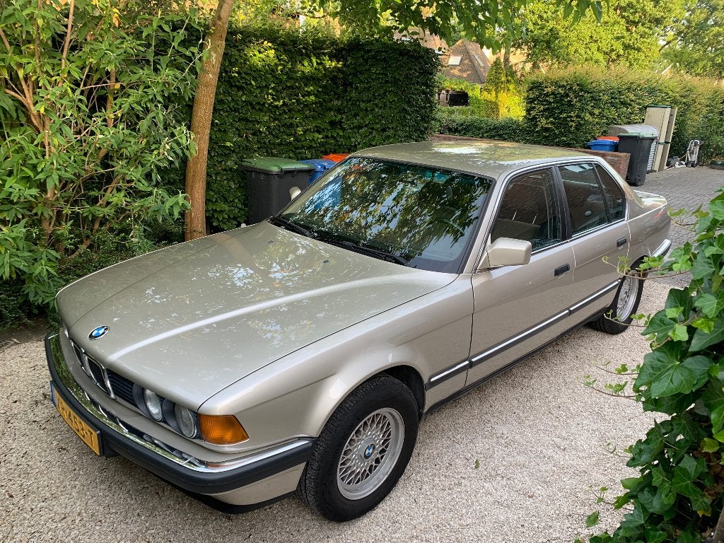 BMW 730i A 1989 Goud 130k KM, Auto's, Automaat, 188 pk, Overige kleuren, 1650 kg