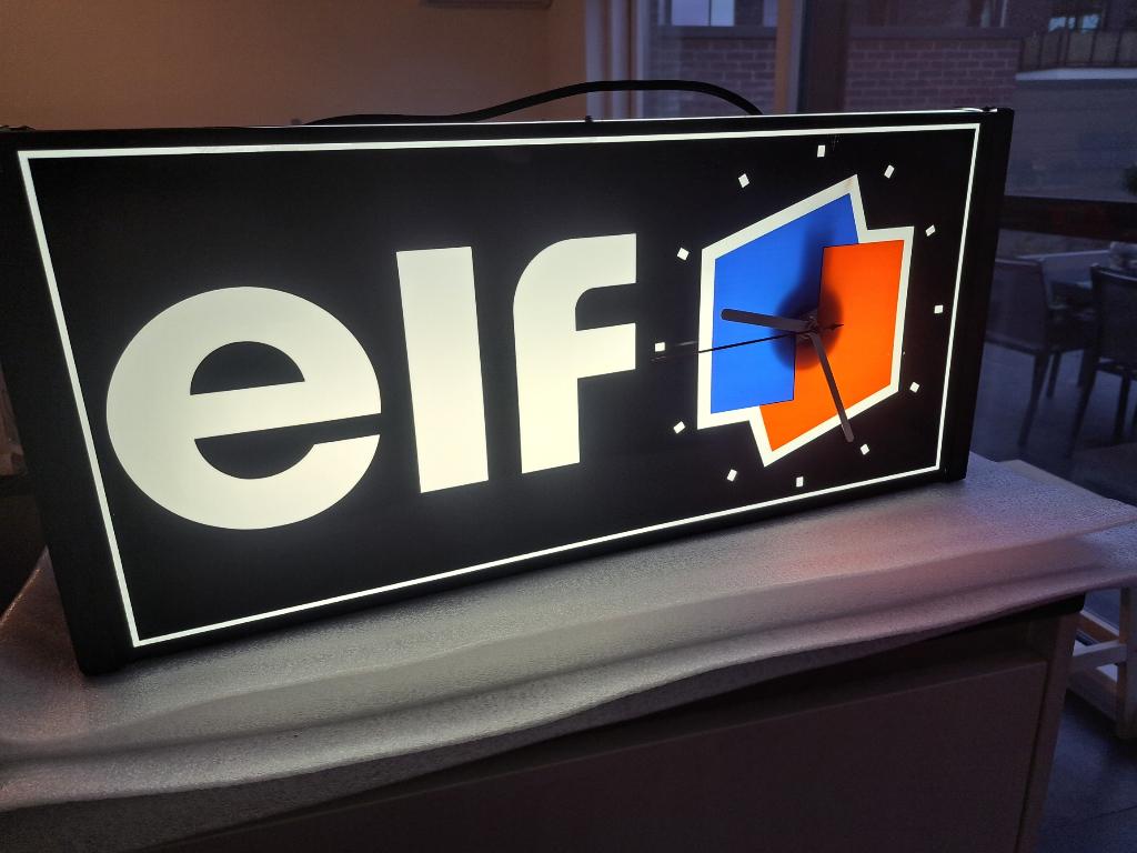 Elf lichtreclame lichtbak, Ophalen of Verzenden, Gebruikt, Lichtbak of (neon) lamp