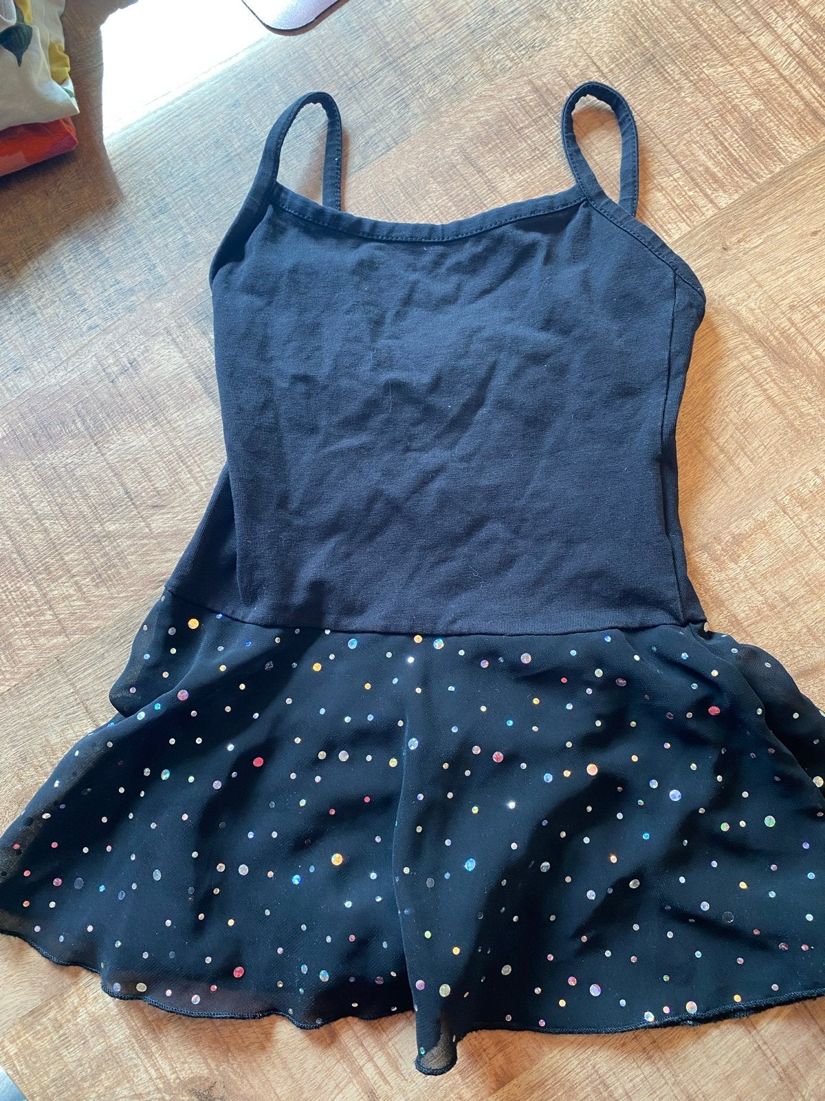 Zwart balletpakje met glitters, maat 104, Ophalen of Verzenden, Zo goed als nieuw