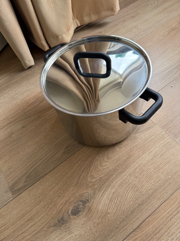 IKEA kookpan RVS met deksel 9L,38 vm, Huis en Inrichting, Ophalen, Gebruikt, Geschikt voor inductie, IKEA