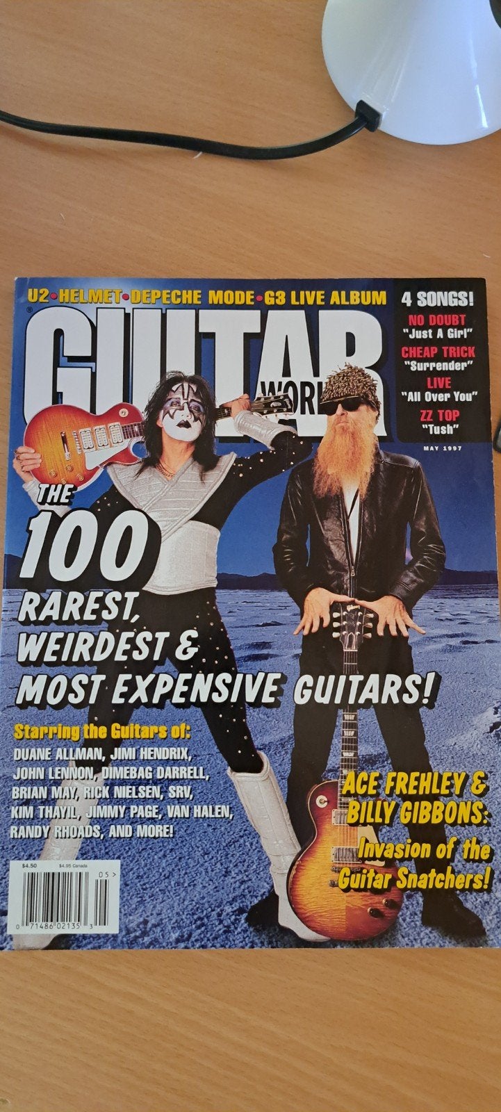 Guitar World Magazine Mei 1997 - Ace Frehley & Billy Gibbons, Ophalen of Verzenden