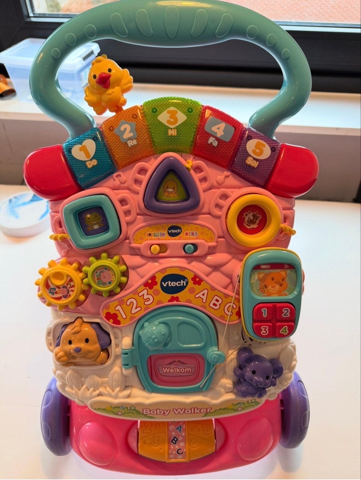 VTech Baby Walker Roze - Interactieve Loopwagen, Ophalen, Zo goed als nieuw, Overige typen, Met licht