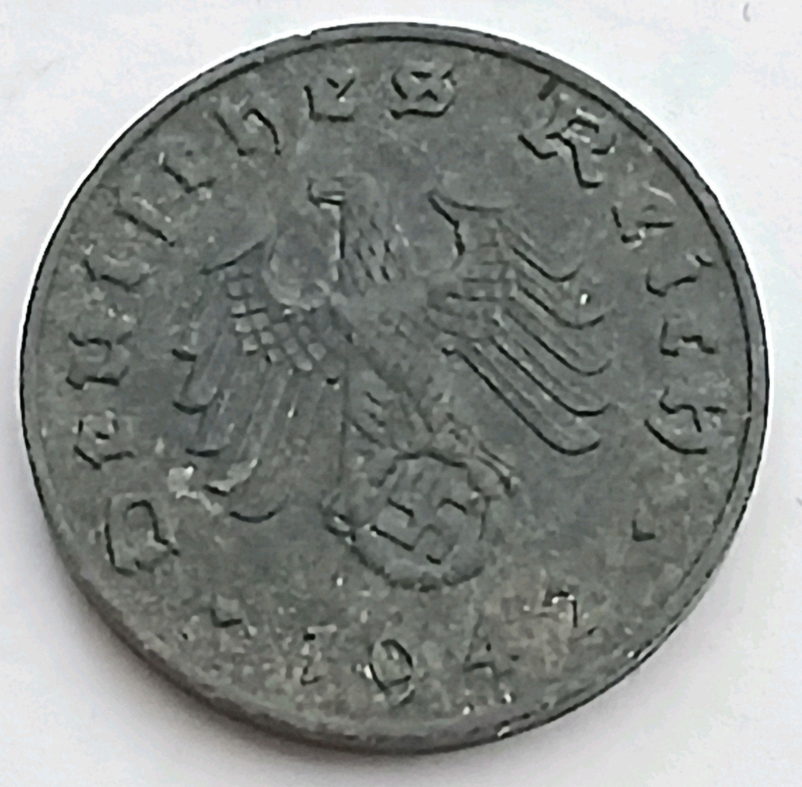 1 Reichspfennig 1942E Nazi Duitsland Oude Munt WO2 Swastika, Ophalen of Verzenden, Duitsland