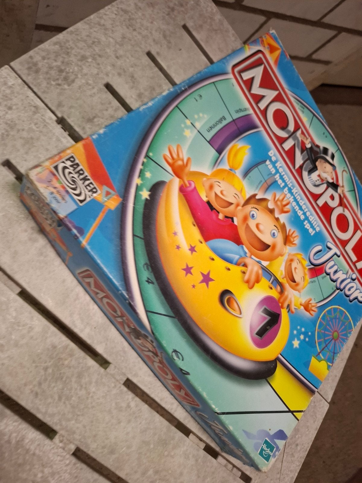 Monopoly Junior - De Kermis-Kindereditie, Parker, Gebruikt, Hasbro European Services, Postbus 3009, 3003 DA Rotterdam, Ophalen of Verzenden