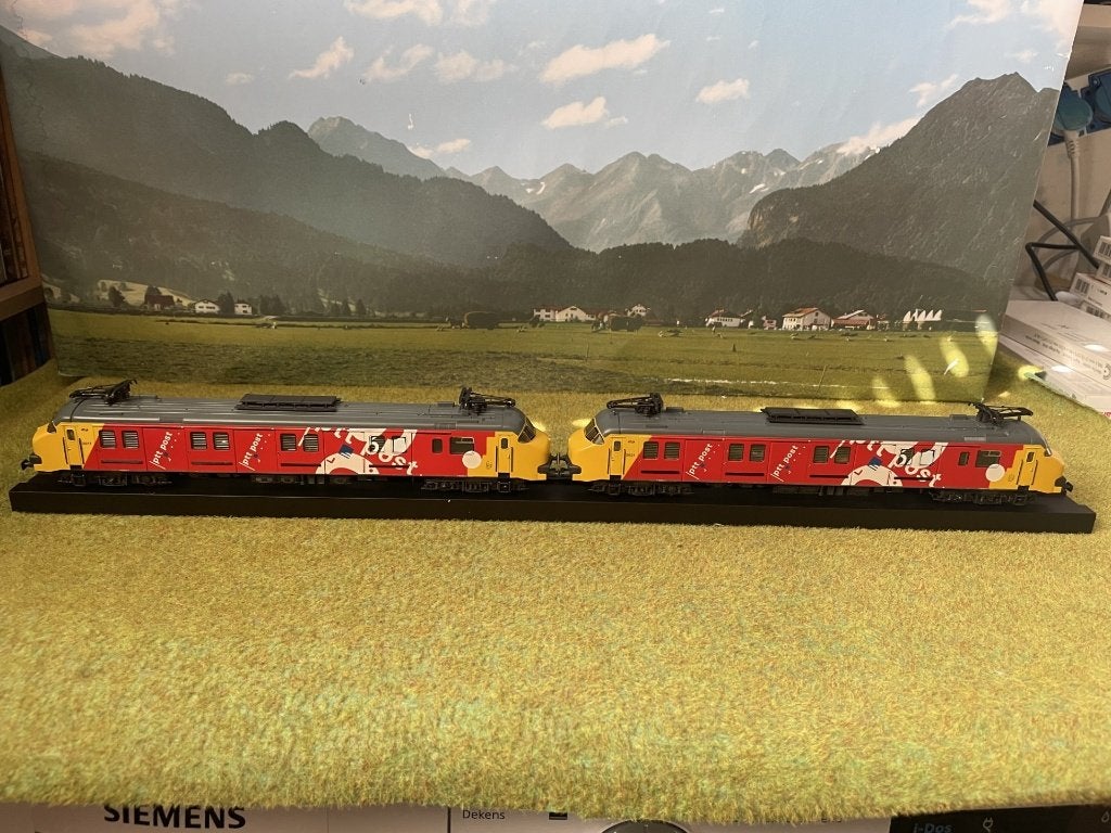 Märklin 83388 Elektro-Triebwagen in dubbeltractie NS PTTPost, Wisselstroom, Analoog, Ophalen of Verzenden, Märklin