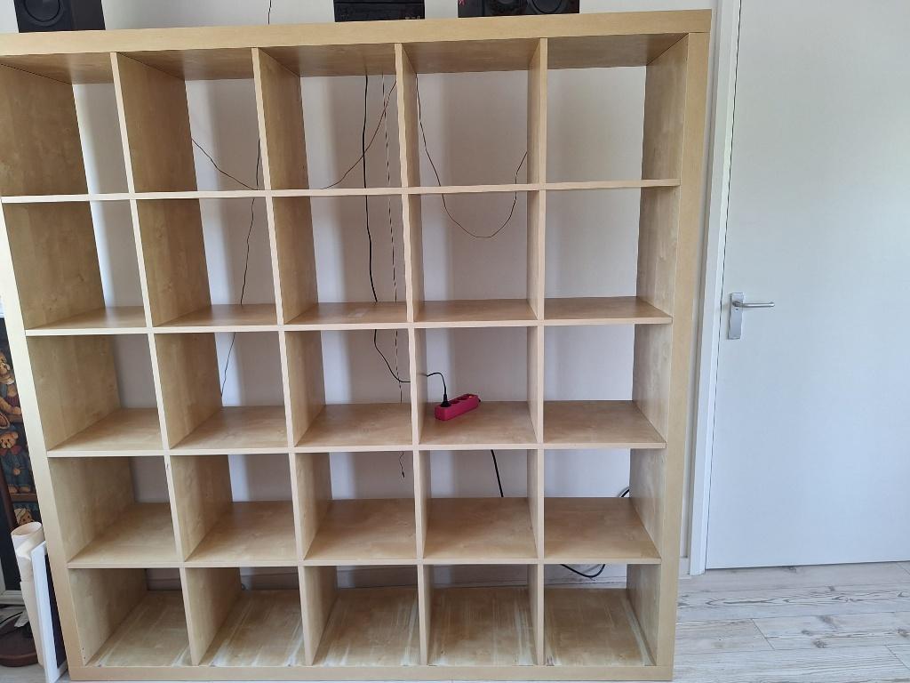 IKEA Kallax set (Grote kast 5x5, 2x zuilkast met inzet, 1x), Ophalen, Gebruikt