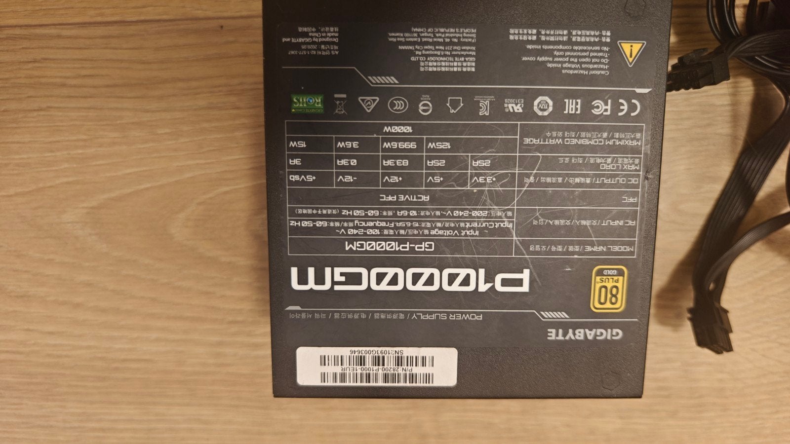 1000w gigabyte Psu defect, Computers en Software, Gigabyte, Gigabyte, Ophalen of Verzenden, Niet werkend