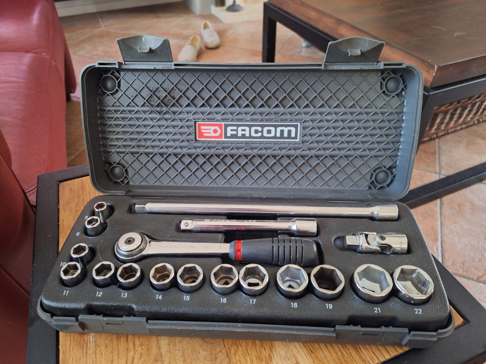 Facom J.4APB doppendoos  3/8met ratel en doppen, Doe-het-zelf en Verbouw, Gereedschap | Handgereedschap, Ophalen of Verzenden