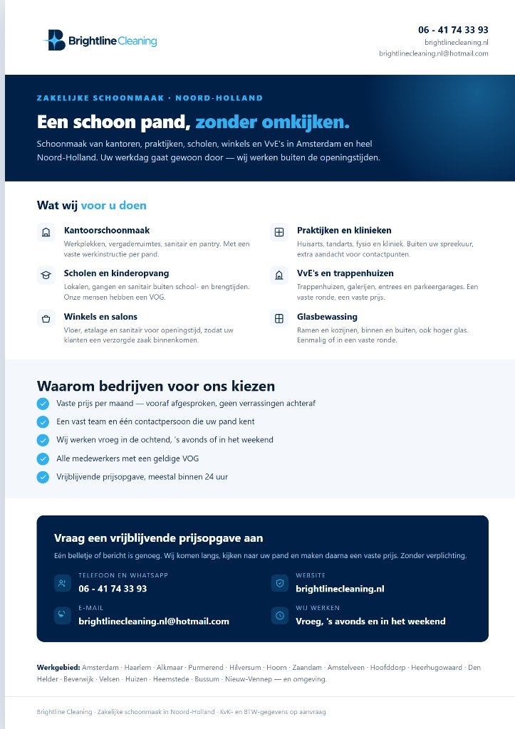schoonmaak, Overige uren, Overige niveaus, Overige vormen