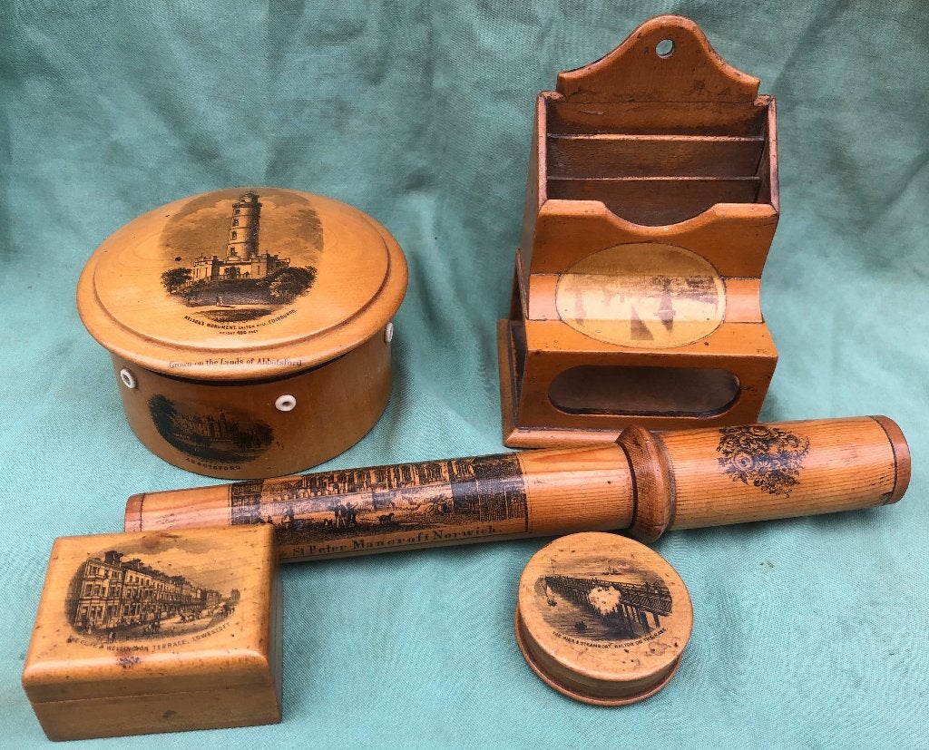 4 stuks Mauchline ware, Ophalen of Verzenden