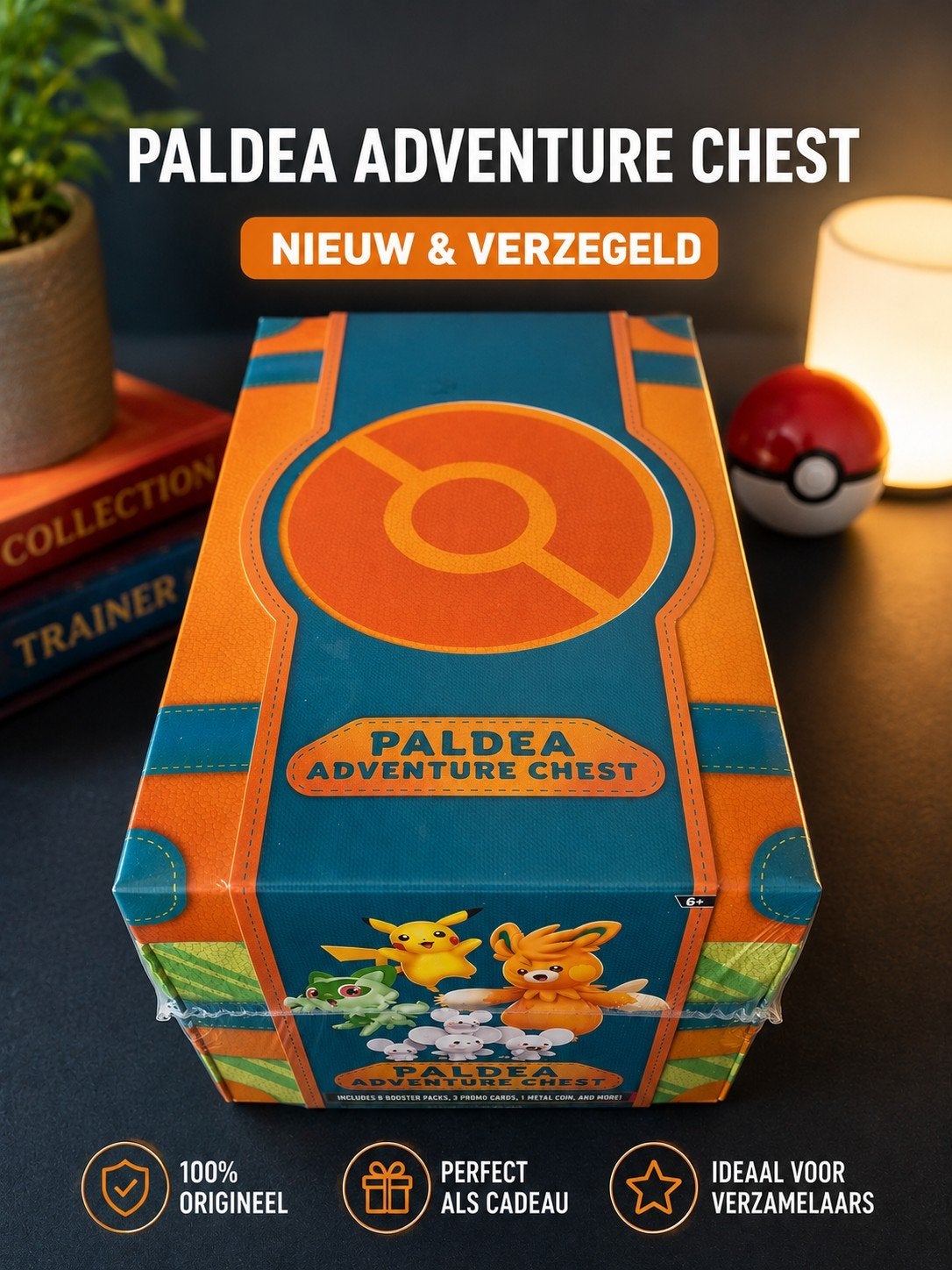 Pokémon Paldea Adventure Chest - Nieuw, Ophalen of Verzenden, Nieuw, Overige typen, Foil