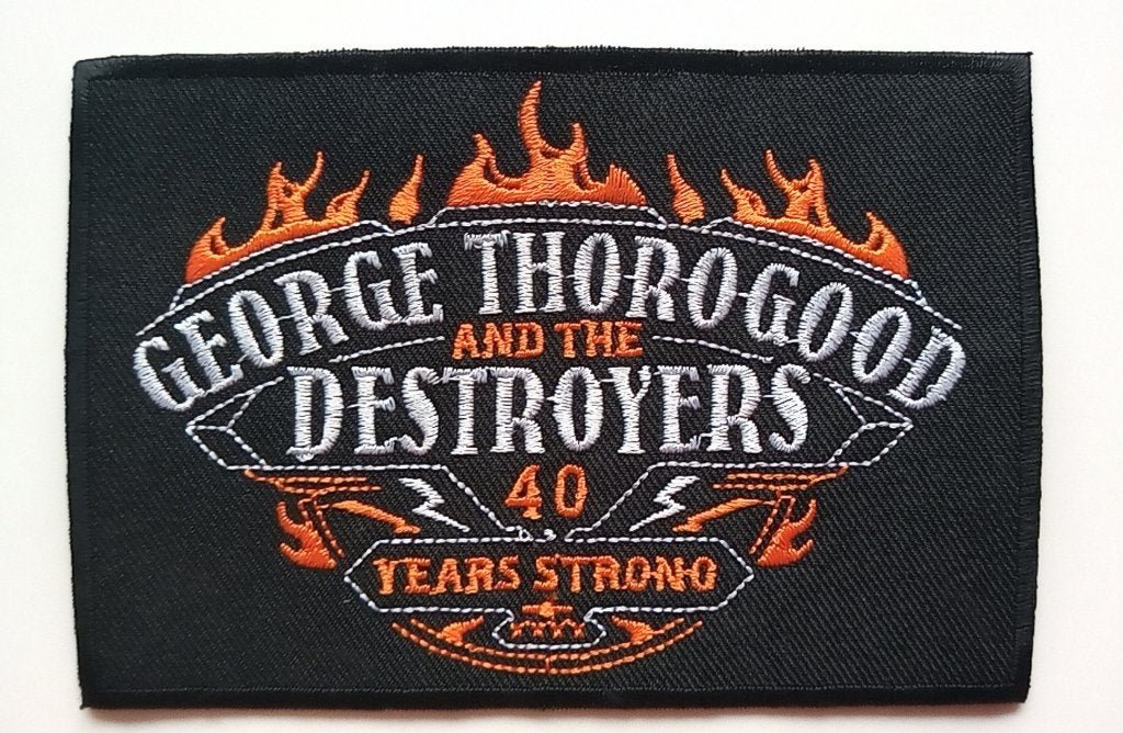 George Thorogood + The Destroyers 40 years strong patch t57, Ophalen of Verzenden, Nieuw, Kleding
