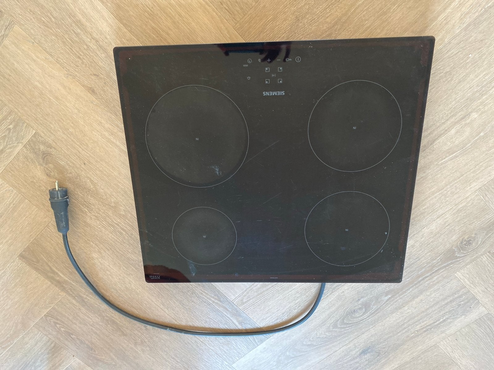 Siemens eu611beb1e Inductiekookplaat - 4 zones, Ophalen, Gebruikt, 4 kookzones, Inbouw
