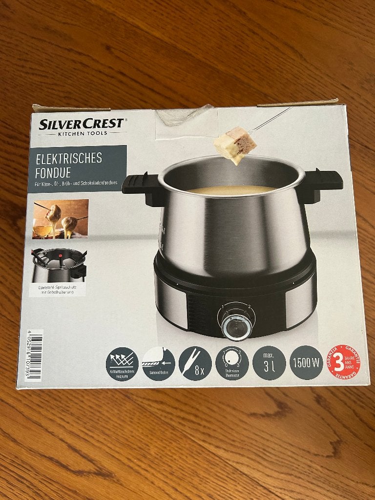 Elektrische Fondue merk silvercrest nieuw, Ophalen, Nieuw, Elektrisch, Fondueset