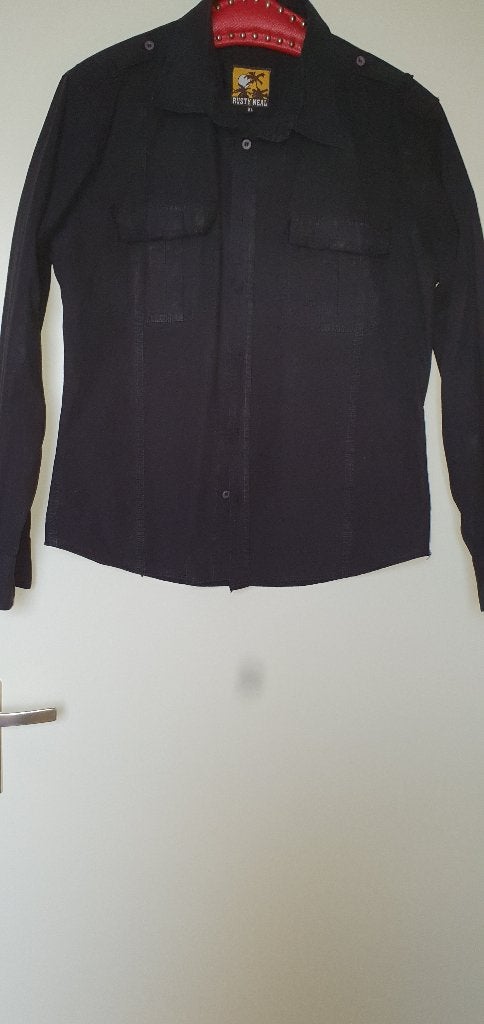 Heren zwarte overhemd van Rusty Neal, Kleding | Heren, Overhemden, Verzenden, Zwart, Rusty Neal, Zo goed als nieuw