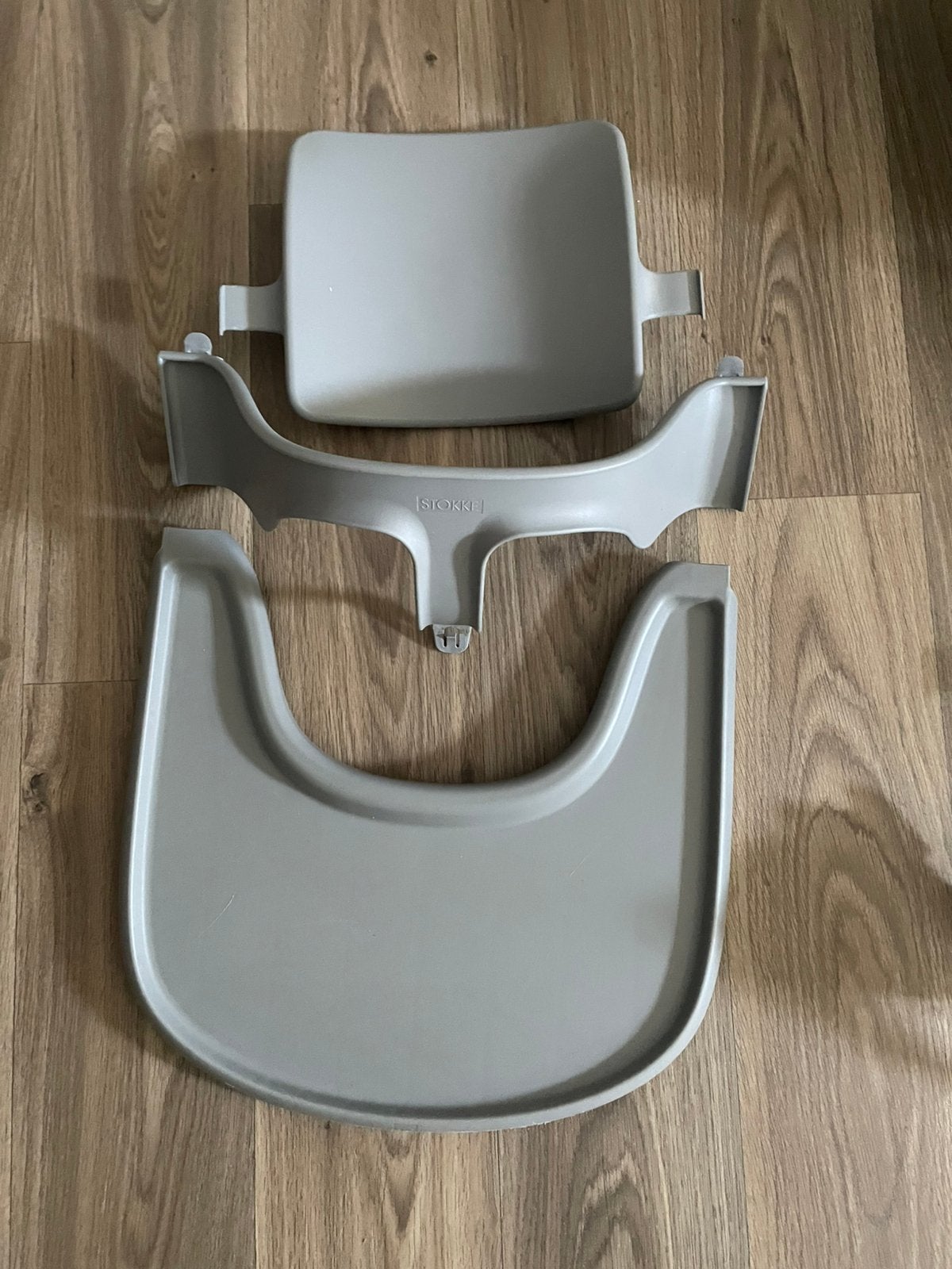 Tripp trapp baby set met tafeltje - grijs, Ophalen, Gebruikt, Meegroeistoel