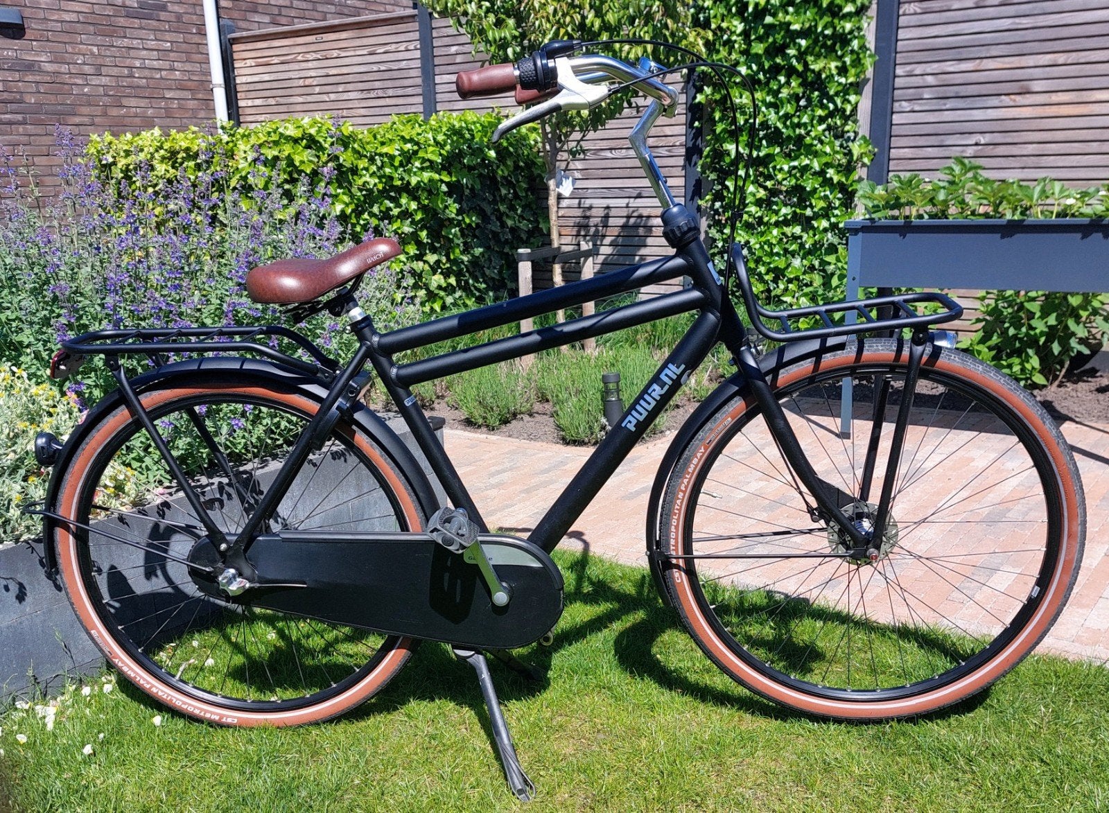 Gazelle Puur NL heren transportfiets, matzwart, 28 inch, Fietsen en Brommers, Versnellingen, Zo goed als nieuw, Ophalen, Overige merken