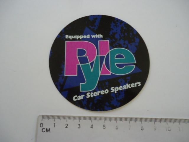 sticker oud PYLE Car speakers audio sound techniek auto, Verzenden, Zo goed als nieuw, Bedrijf of Vereniging
