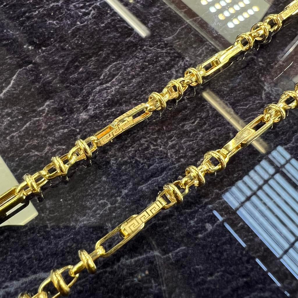 14 karaat gouden ketting prachtig schakel monte carlo, Ophalen of Verzenden, Nieuw, Goud