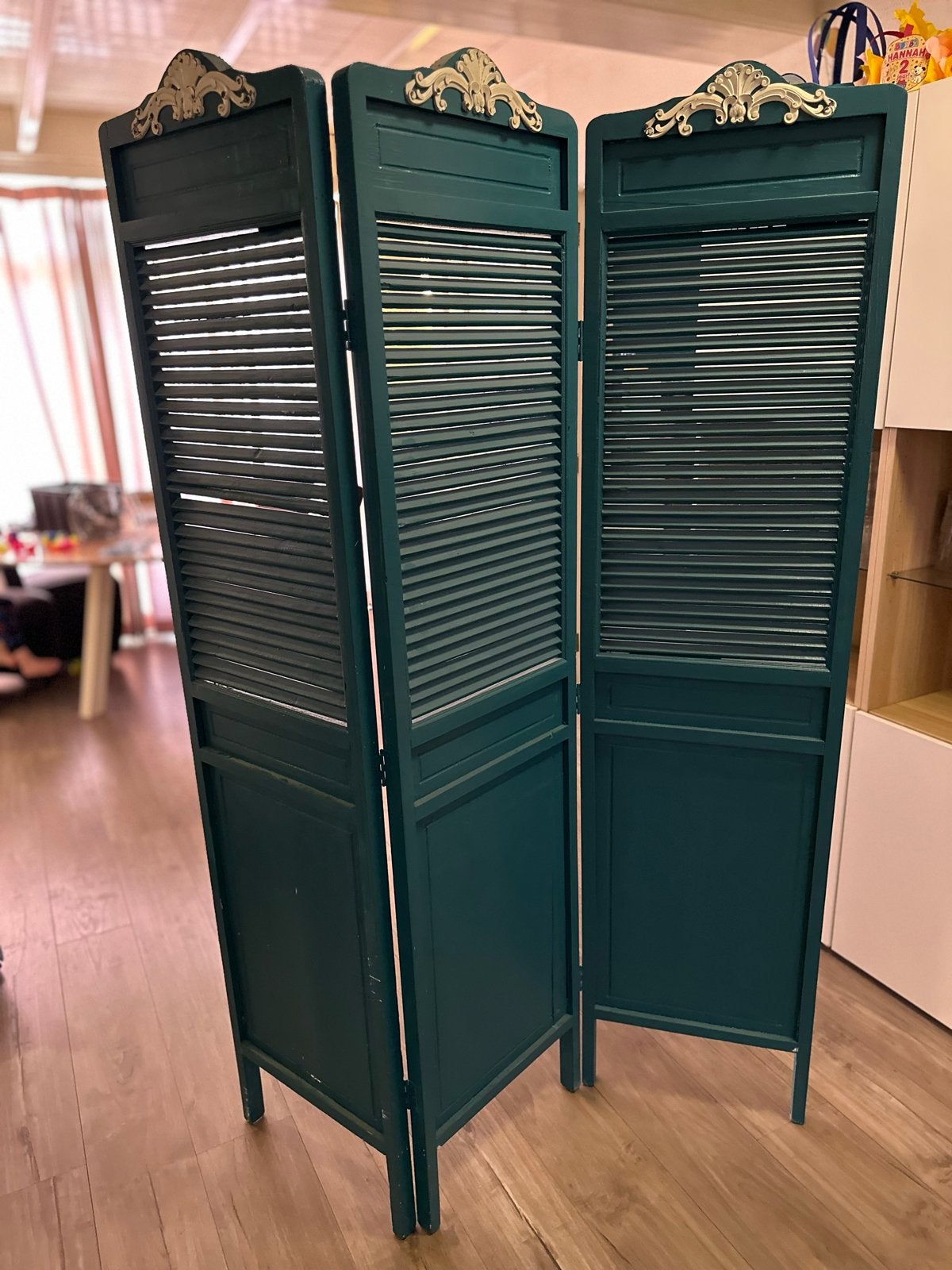 Vintage kamerscherm / scheidingswand - groen, Ophalen, Gebruikt