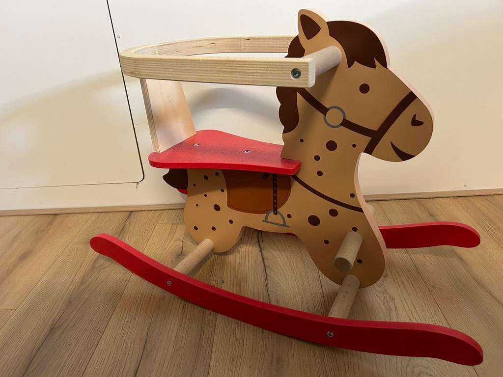 Houten Hobbelpaard, Kinderen en Baby's, Speelgoed | Hobbelfiguren, Ophalen, Zo goed als nieuw