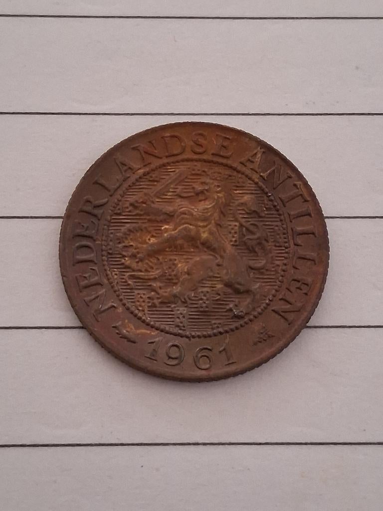 1 cent 1961 Nederlandse Antillen, Postzegels en Munten, Munten | Nederland, Ophalen of Verzenden, Koningin Juliana, 1 cent, Losse munt