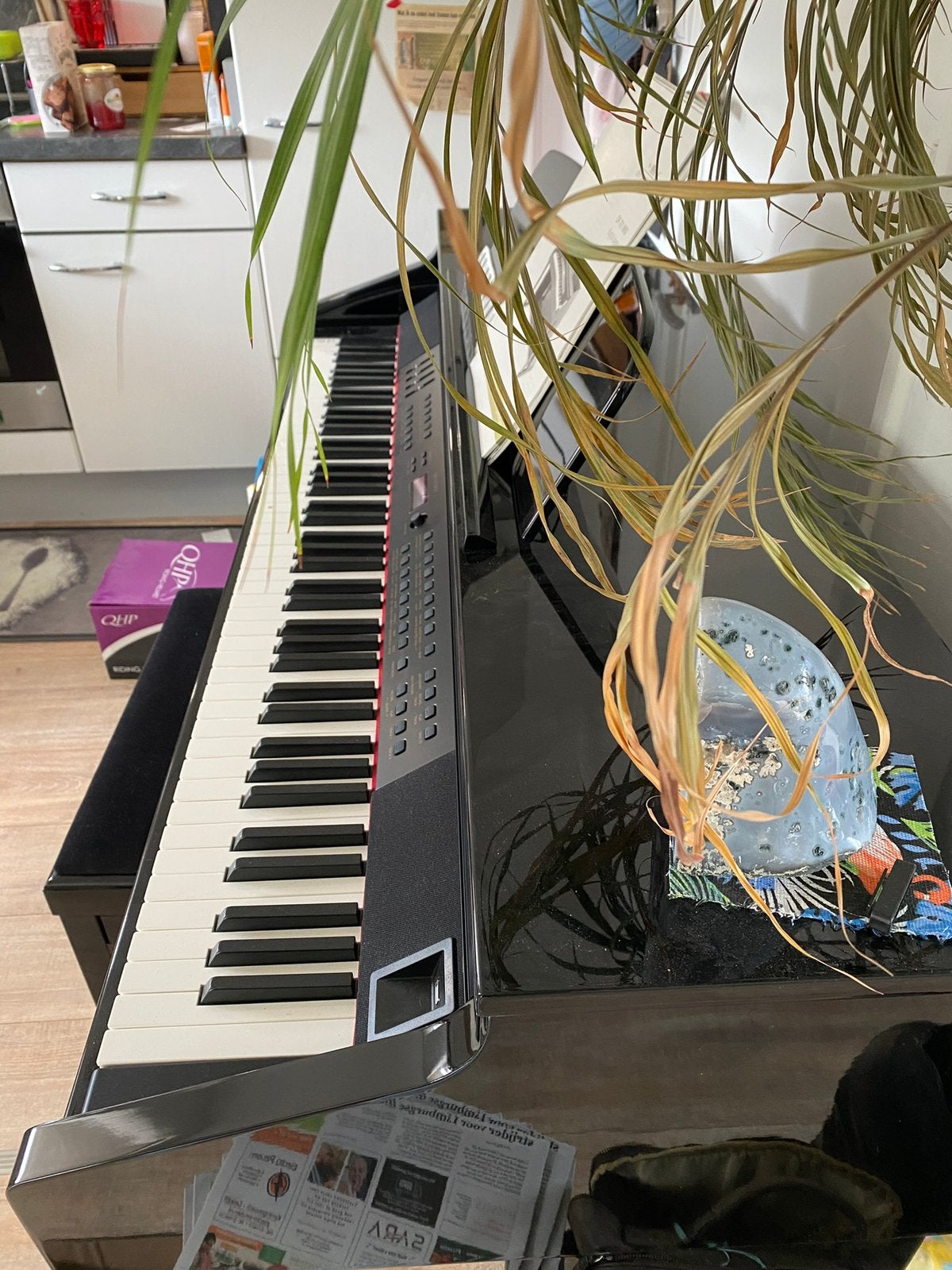 Mooie elektrische piano met hamersysteem; merk Hemingway, Muziek en Instrumenten, Piano's, Ophalen, Gebruikt, Zwart, Piano