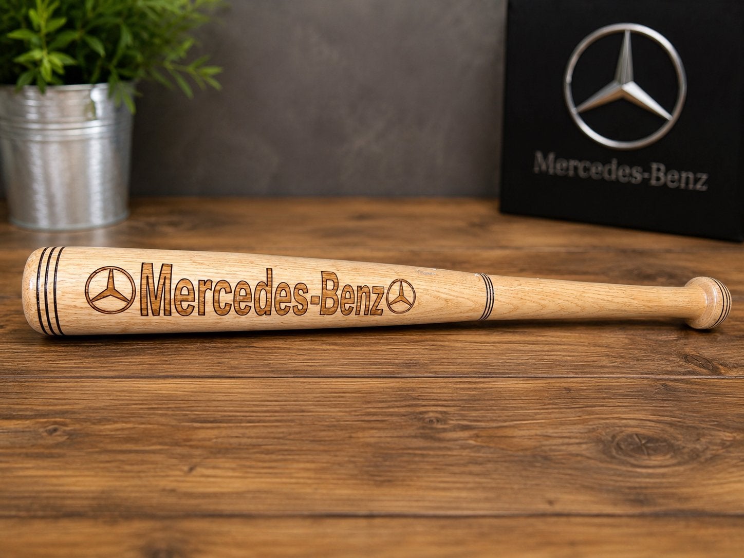 Mercedes-Benz houten honkbalknuppel 62 cm – gegraveerd logo, Sport en Fitness, Ophalen of Verzenden, Gebruikt, Honkbal, Knuppel