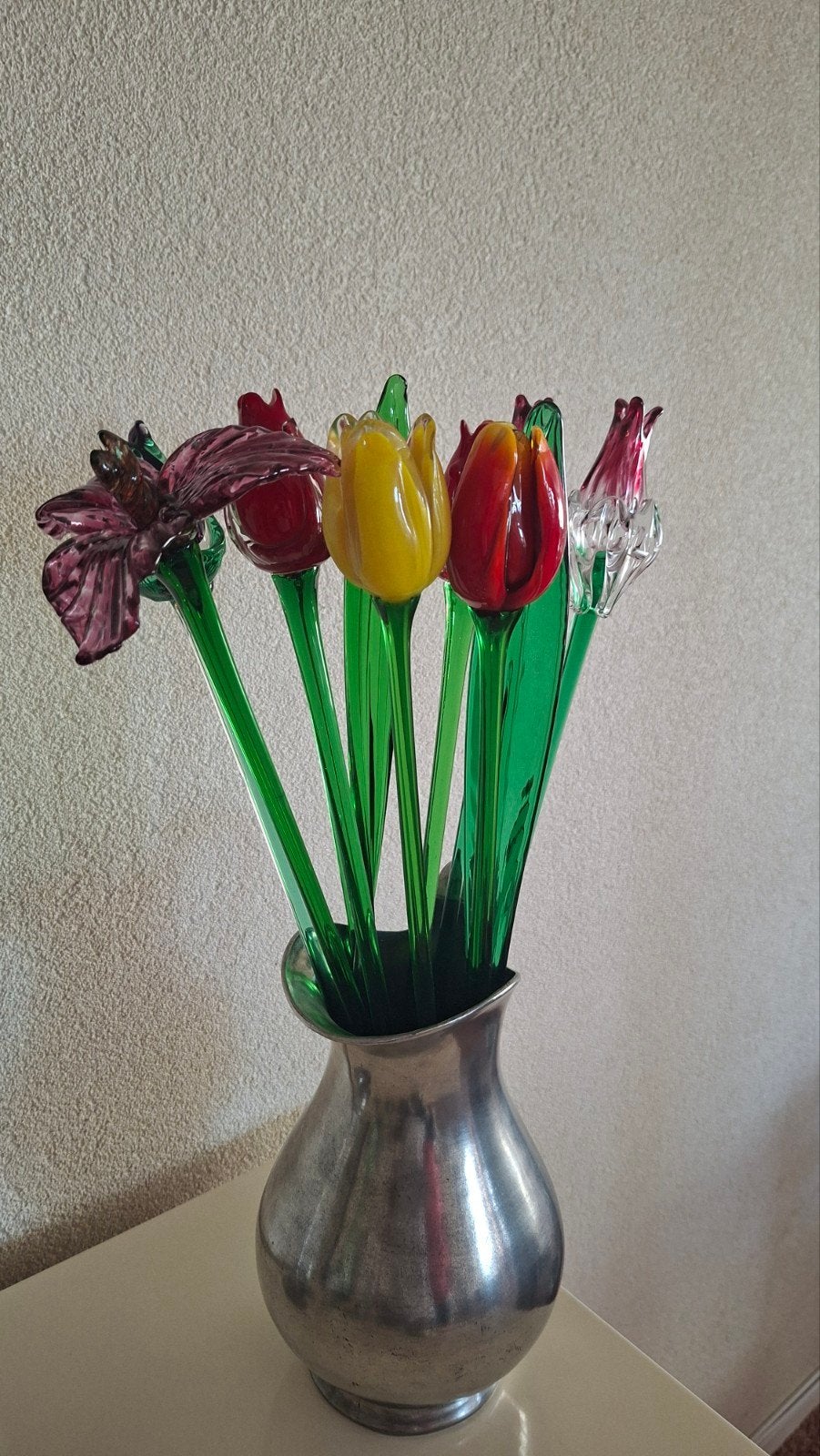 Set van glazen tulpen - diverse kleuren, Ophalen