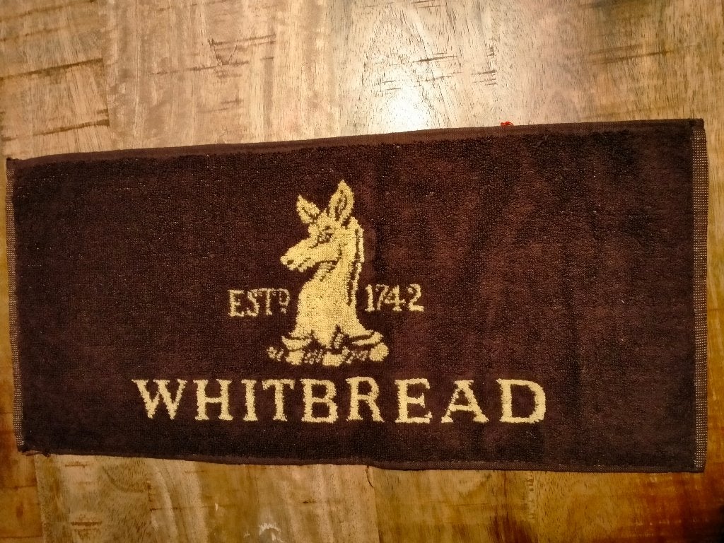 Whitbread bier drank vintage logo bardoekje bar doek logo, Ophalen of Verzenden, Gebruikt, Overige typen, Overige merken