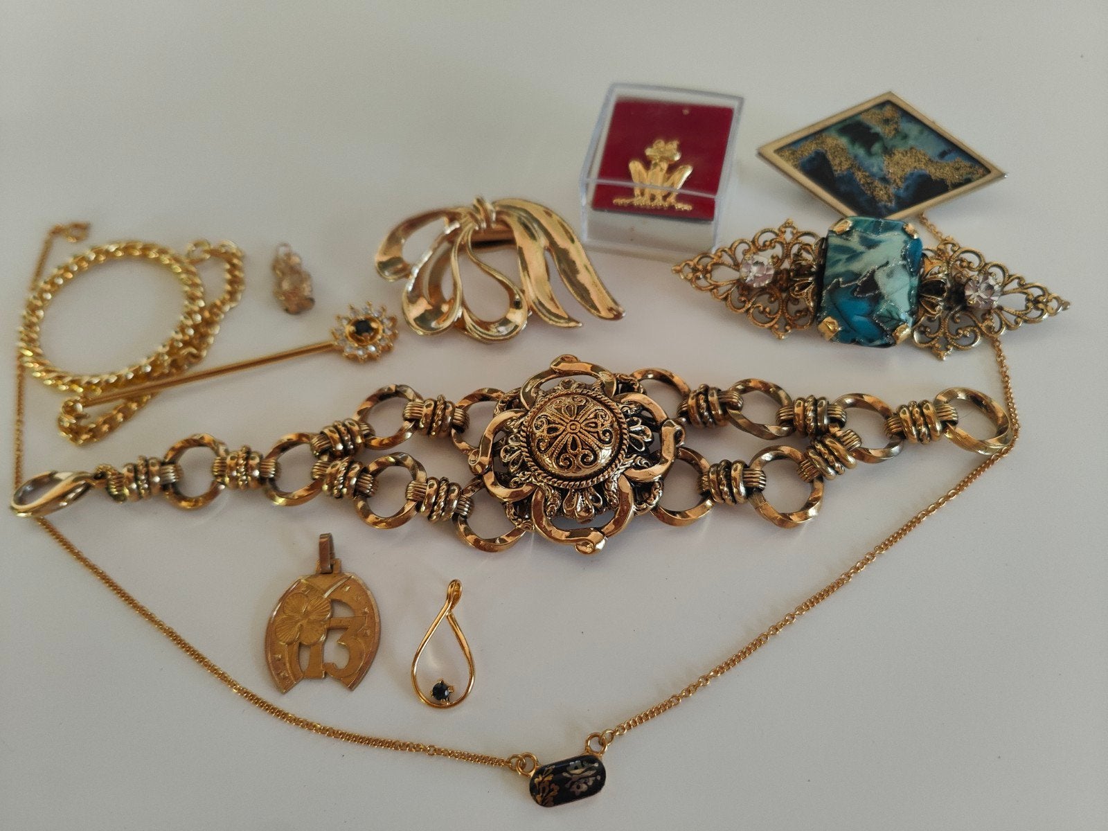 75.Diverse Vintage Sieraden Collectie, Verzenden, Overige materialen, Hanger, Verguld