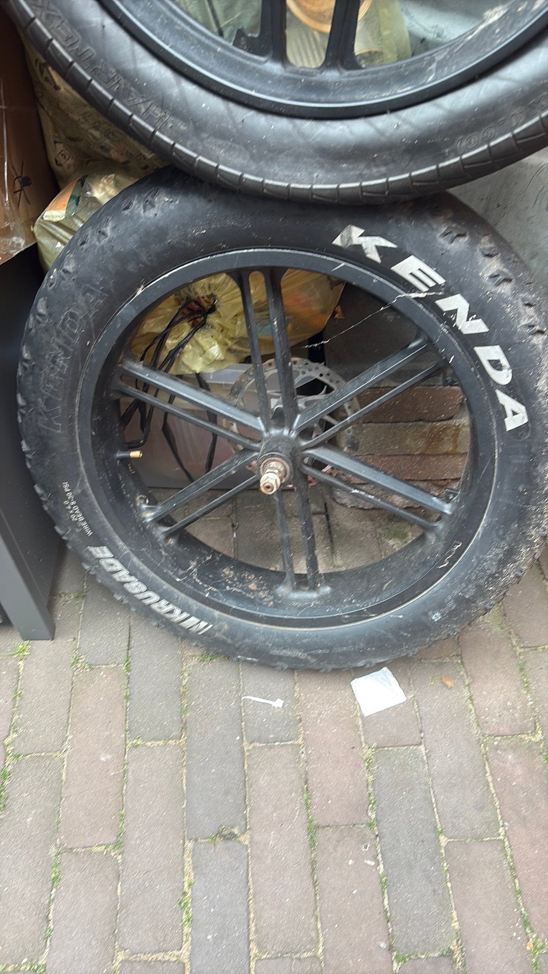 Velg fatbike+rem schijf, Fietsen en Brommers, Fietsonderdelen, Gebruikt, Staal, Ophalen of Verzenden, Fatbike