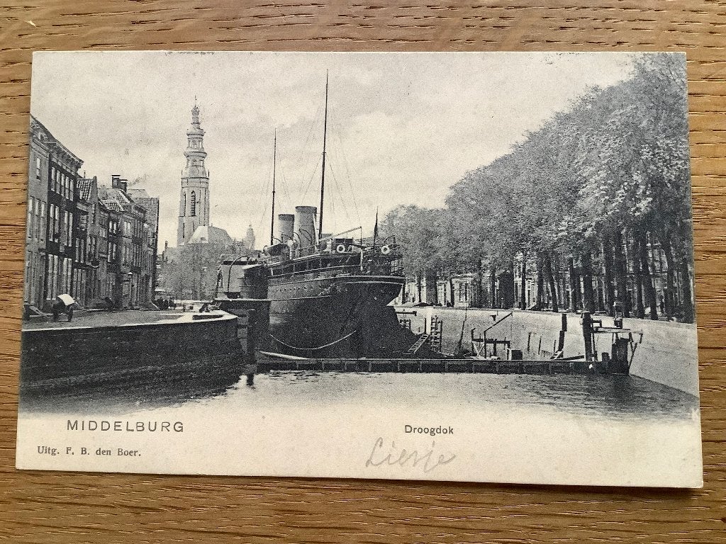 Middelburg 1901 Droogdok, Ophalen of Verzenden, Voor 1920, Gelopen, Zeeland