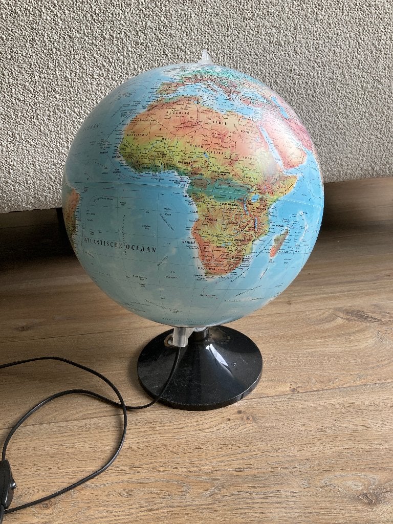 Globe. met verlichting, Ophalen, Kunststof, 30 cm, Educatief