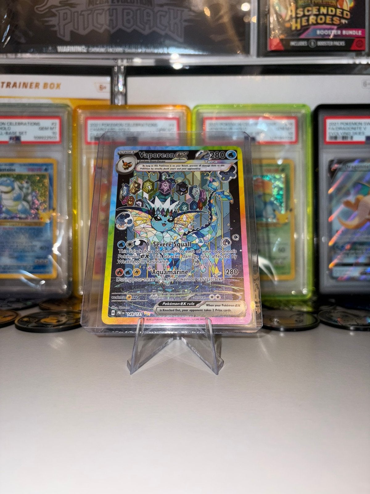 Vaporeon EX - prismatic evolutions - 149/131 -SIR, Ophalen of Verzenden, Zo goed als nieuw