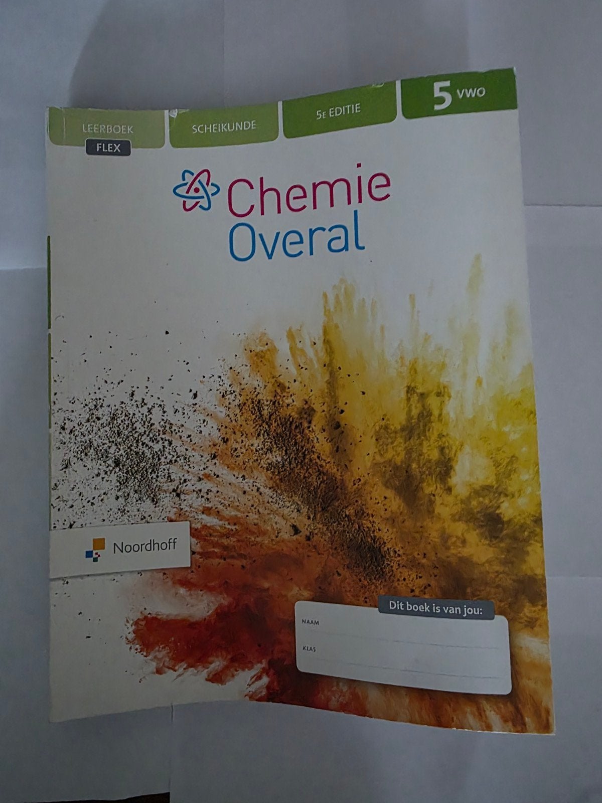 Chemie Overal 5 VWO Scheikunde Leerboek Flex 5e editie, Boeken, VWO, Scheikunde, Noordhoff, Ophalen of Verzenden