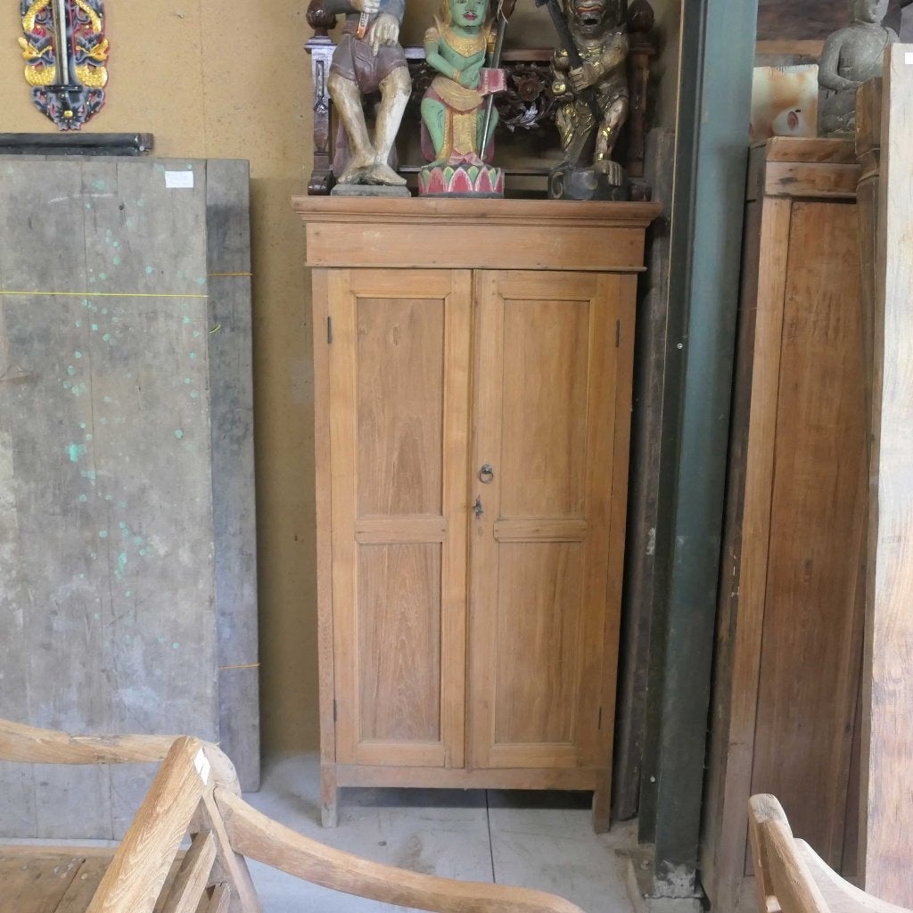 antieke kast uit Indonesie KA8 oud teak hout landelijk Java, Antiek en Kunst, Ophalen of Verzenden
