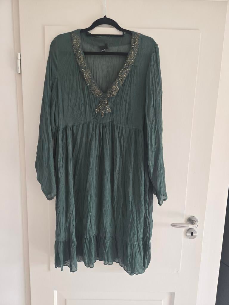 Joek tuniek, groen, maat L, transparant, Blouse of Tuniek, Ophalen of Verzenden, Zo goed als nieuw, Joek