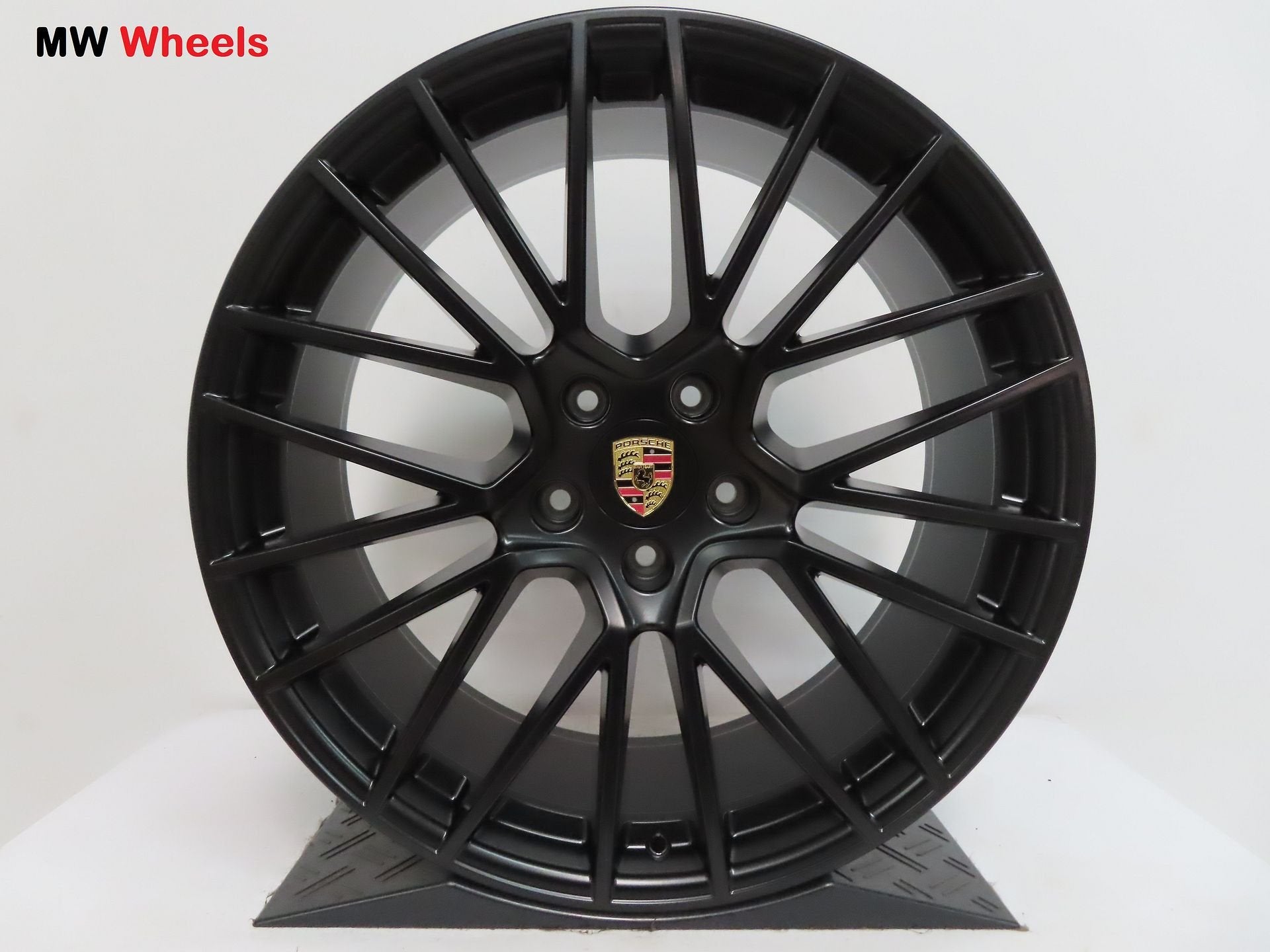Porsche 22 inch velgen Cayenne Coupe RS spyder satin zwart, Gebruikt, Velg(en), -, -