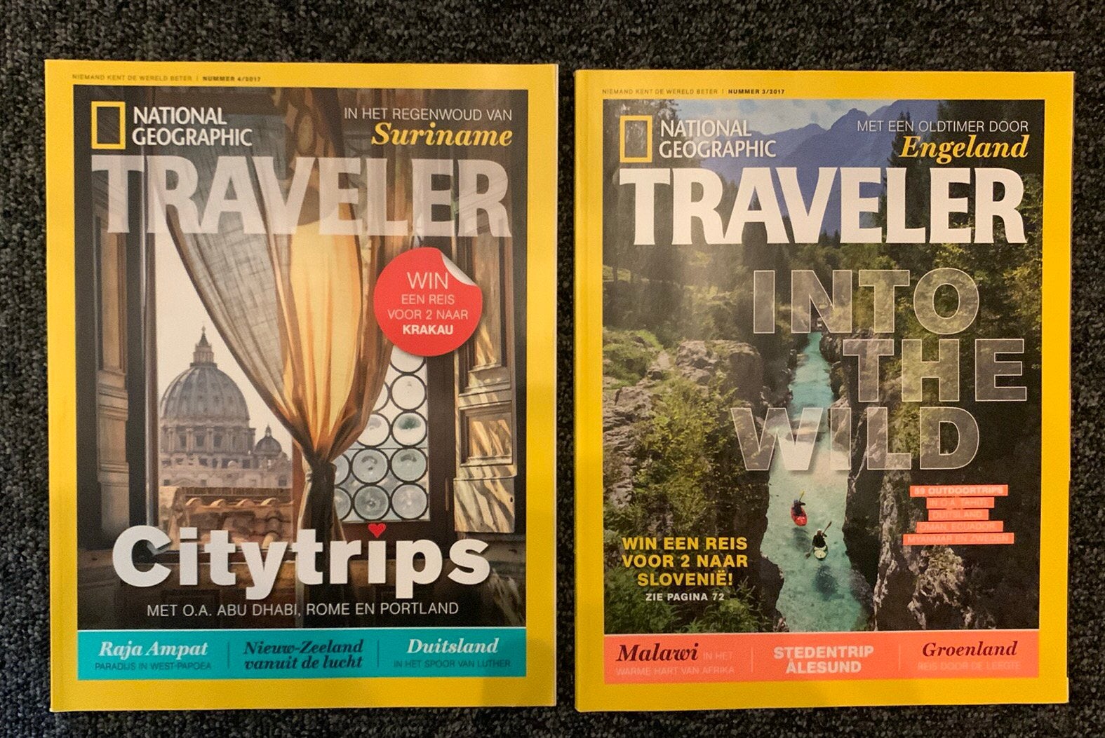 National Geographic Traveler van 2017 nr.3 en nr.4, Boeken, Ophalen of Verzenden, Zo goed als nieuw, Wetenschap en Natuur