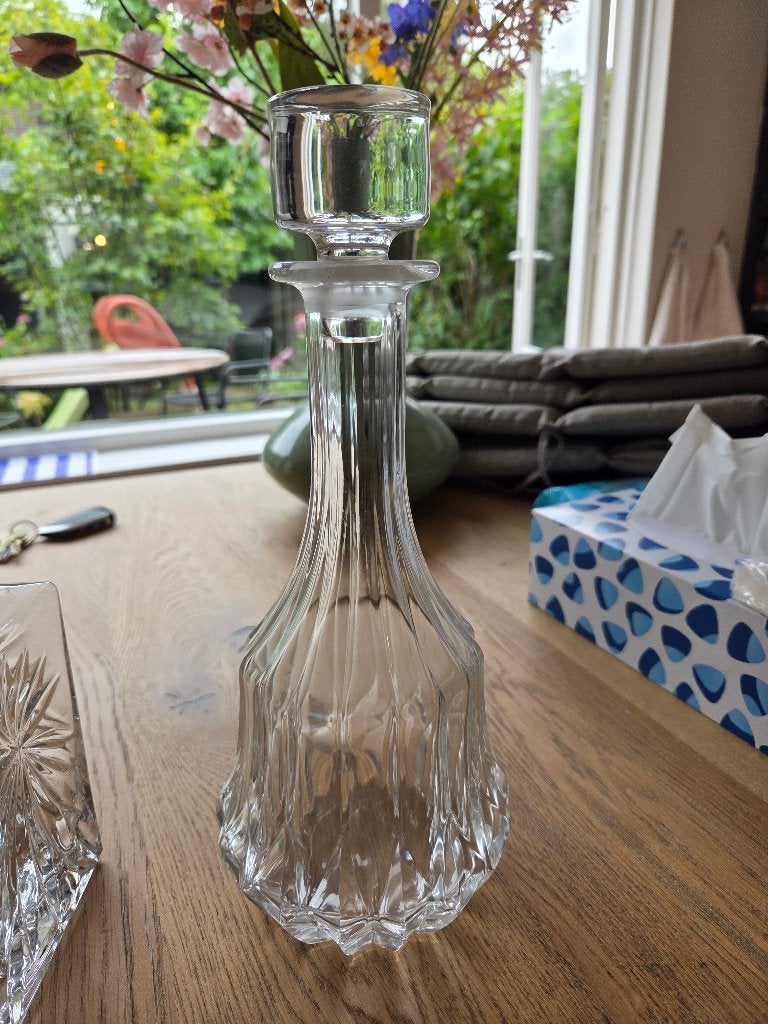 Karaf sterke drank kristal glas, Verzamelen, Ophalen, Zo goed als nieuw, Overige typen