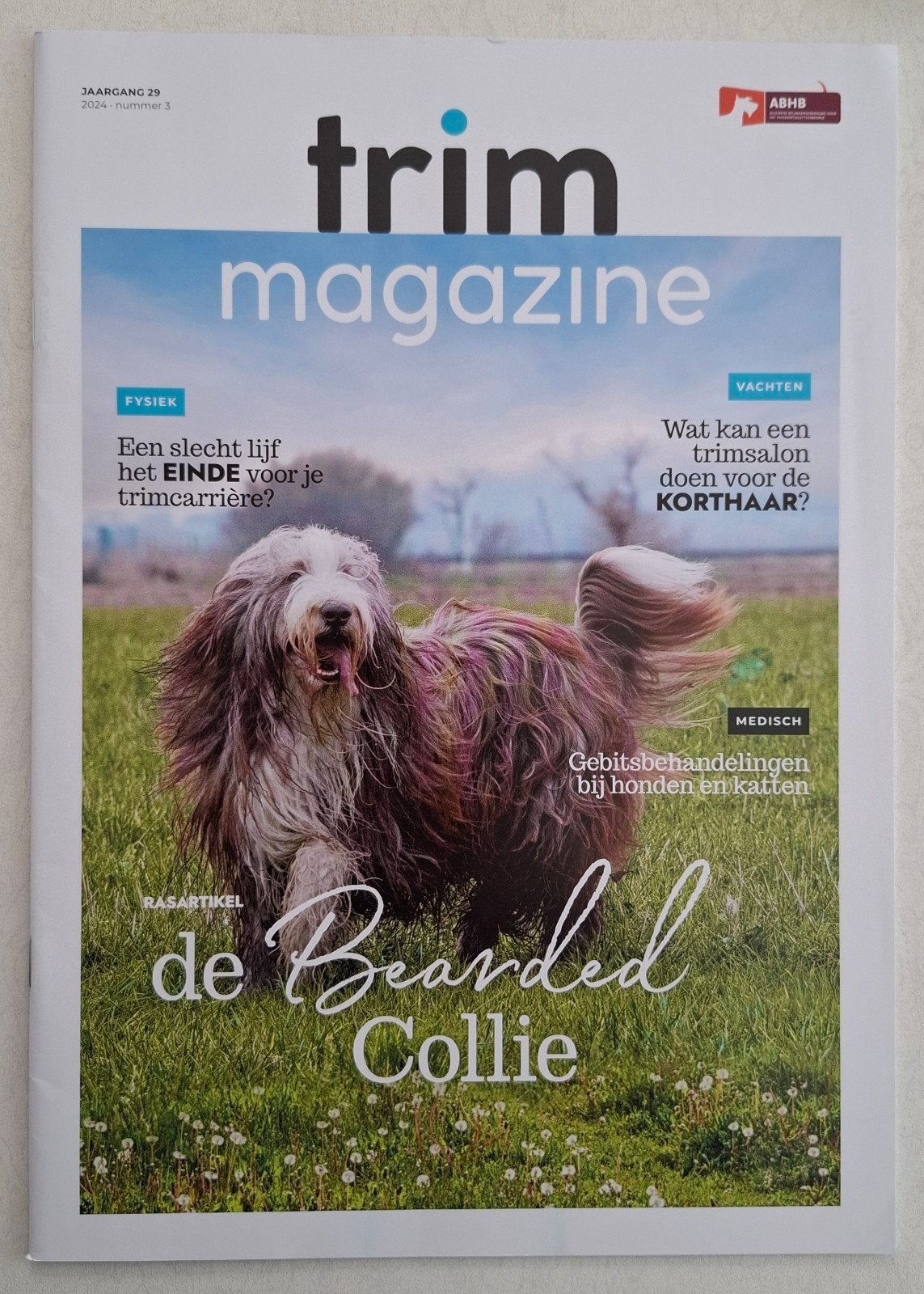 Trimblad Jaargang 29 Nr 3 2024 - De Bearded Collie (Nieuw), Ophalen of Verzenden